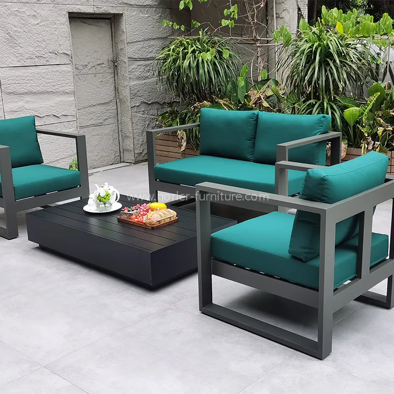 Sort aluminium grøn vandtæt stof gårdhave have sofa