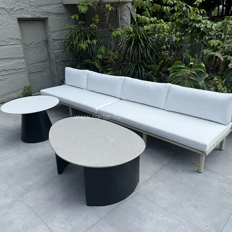 Aluminiumsramme af høj kvalitet børstet trækorn udendørs sofa