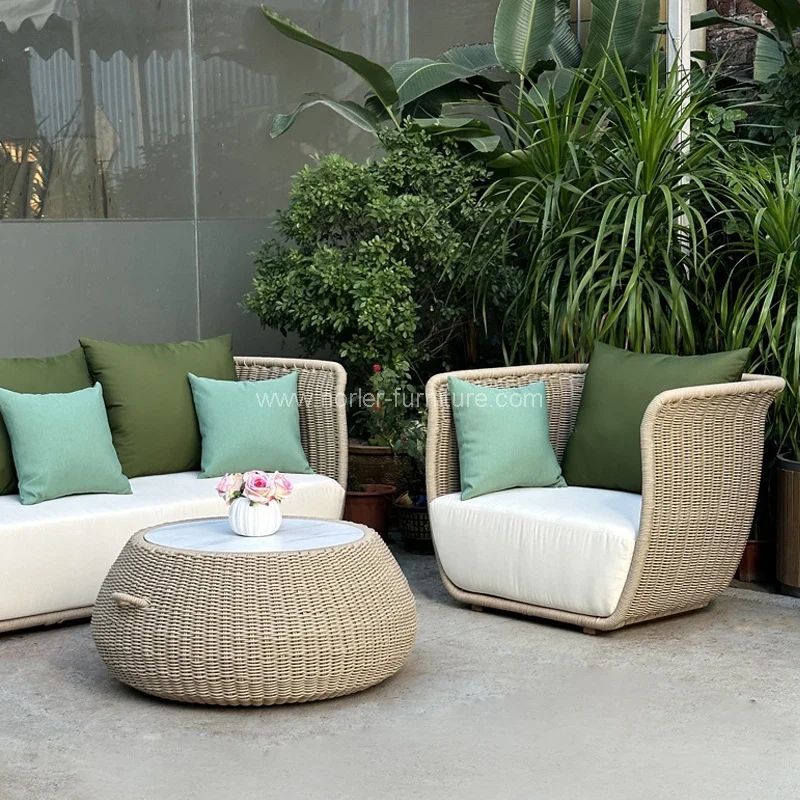 Outdoor Patio Furniture Garden Set Rope Sofa