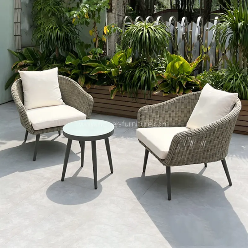 Fritid udendørs aluminiumsramme pe rattan balkon sæt